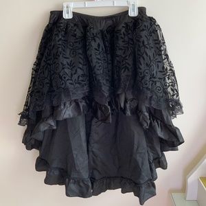 Gothic High Low Skirt